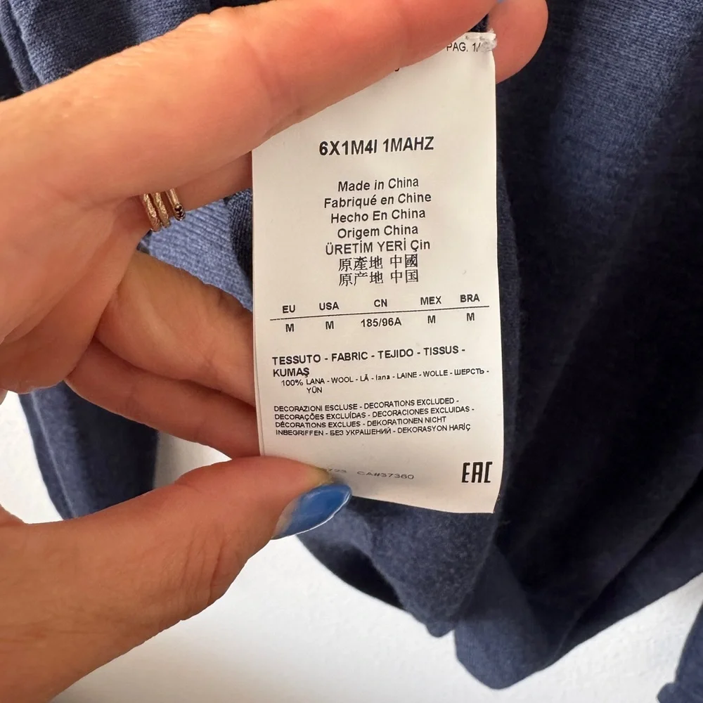 Emporio Armani Men's Navy Turtleneck Sweater